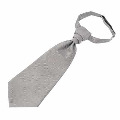 YT-01 Polyester jacquard gris clair Euro Tie fabriqué au Japon