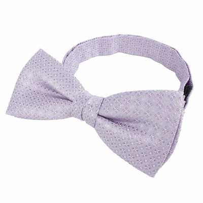 BF-112P Nœud papillon à petit motif floral, soie, violet, fabriqué au Japon