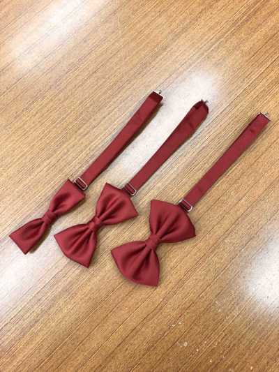 BF-430 Nœud papillon en polyester bordeaux