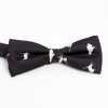 BF-CAT-BK Cravate Papillon En Soie Motif Chat Noir