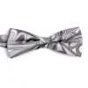 BF-GEO-GR Cravate Papillon Imprimé Soie Geometry Gris
