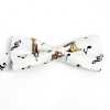 BF-JAZZ-WH Noeud papillon imprimé en soie Jazz White
