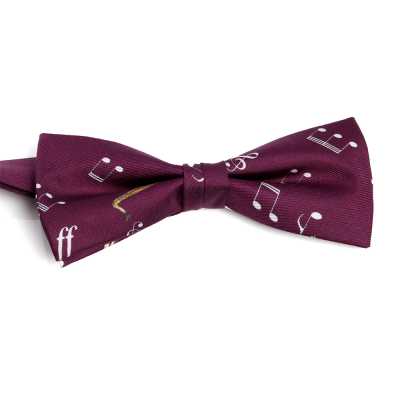 BF-JAZZ-WI Nœud papillon imprimé en soie Jazz Wine
