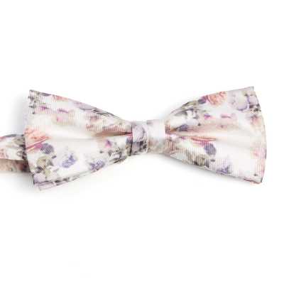 BF-ROSE-WH Nœud papillon sérigraphié rose et blanc