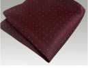 CF-922 Pochette Domestique En Soie Fines Rayures Vin Rouge
