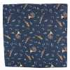 CF-JAZZ-NV Pochette De Poche Imprimée En Soie Jazz Bleu Marine