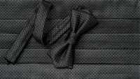 CM-986 Cummerbund Soie Jacquard Domestique Motif Point De Mousse Noir[Accessoires Formels] Yamamoto(EXCY) Sous-photo