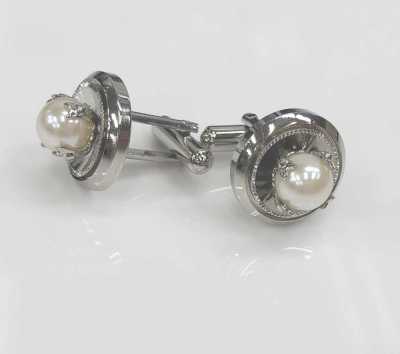 CUF-パール Boutons de manchette en perle imitation