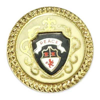 EX164 Bouton en métal fabriqué au Japon pour costumes et vestes, doré
