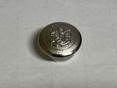 EX182 Bouton en métal fabriqué au Japon pour costumes et vestes, argent