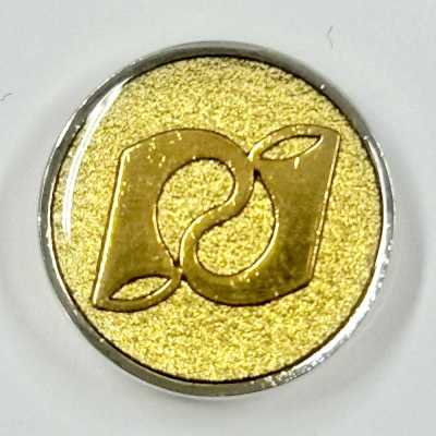 EX189 Bouton métallique fabriqué au Japon pour costumes et vestes, jaune