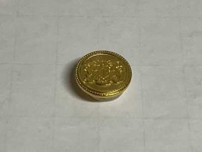 EX191 Bouton en métal doré fabriqué au Japon pour costumes et vestes