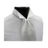 FAS-902 Cravate ascot, blanche à pois gris