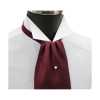 FAS-922 Cravate Ascot Rouge Vin à Pois Blancs