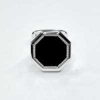 G-1-C Boutons De Manchette Formels Onyx Argent Octogone[Accessoires Formels] Yamamoto(EXCY) Sous-photo