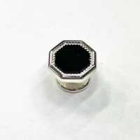 G-1-S Bouton Goujon Onyx Argent Octogone[Accessoires Formels] Yamamoto(EXCY) Sous-photo