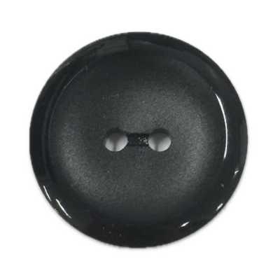 H-02 Bouton noir mat à deux trous pour tenue habillée