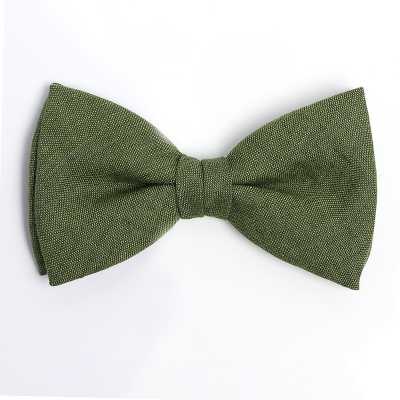 HBF-03 HARISSONS Noeud papillon en lin vert