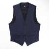 HLV-01 Gilet En Lin Harrisons, Bleu Marine