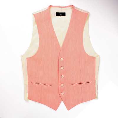 HLV-05 HARISSONS Gilet en lin rose