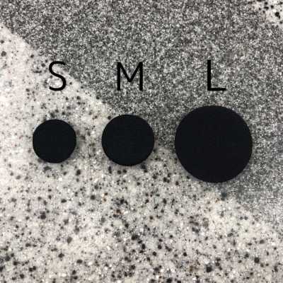 MK602 Boutons recouverts pour tenue habillée, design simple, noirs