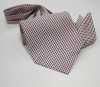 MS-402 Ensemble cravate ascot nouée à la main et pochette, bordeaux