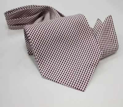 MS-402 Ensemble cravate ascot nouée à la main et pochette, bordeaux