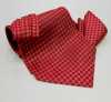 MS-5006 Ensemble cravate ascot nouée à la main et pochette, à carreaux rouges
