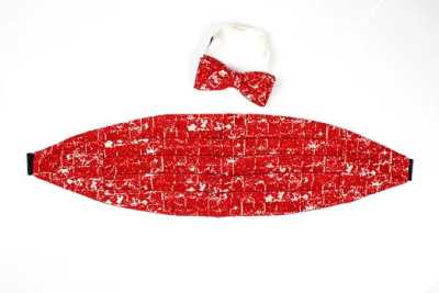 NCM-5 Ceinture de smoking en tissu Nishijin-ori Rouge New York