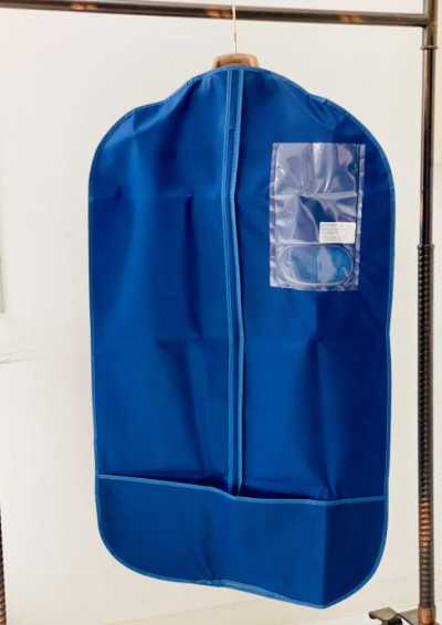 NO80 Sac à vêtements non tissé double face pliable bleu