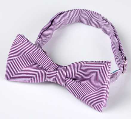 RBF-8007-20 Nœud papillon décontracté, motif chevron, violet