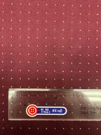 S-922 [outlet] Yamanashi Fujiyoshida 100% Soie à Pois Rouge Vin Rouge Foncé[Textile] Yamamoto(EXCY) Sous-photo
