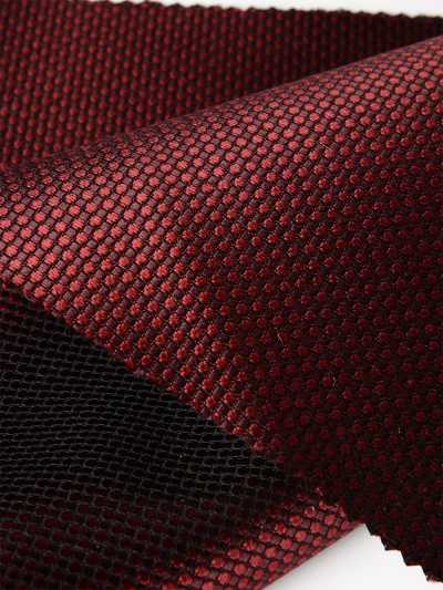 S-987 Tissu formel motif piqué Yamanashi Fujiyoshida rouge vin