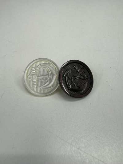 SL-15 Bouton en coquillage naturel fabriqué au Japon pour costumes et vestes, motif ancre