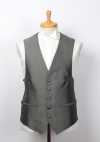 V-02 Gilet De Cérémonie Gris Jacquard Fabriqué Au Japon
