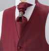 V-302 Gilet habillé en jacquard de soie bordeaux