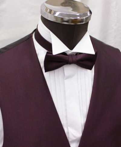 V-PU Gilet habillé fabriqué au Japon violet uni