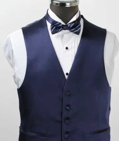 VANNERS-V-001 VANNERS Gilet habillé bleu marine uni