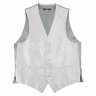 VANNERS-V-010 Gilet habillé VANNERS pied-de-poule argent
