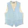 VANNERS-V-012 Gilet habillé VANNERS à motif pied-de-poule bleu ciel