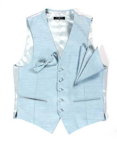VANNERS-V-31 Gilet en tissu VANNERS, motif à pois, jacquard effet denim, bleu indigo