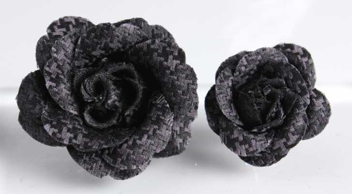 VBTA-08 VANNERS Boutonnière pied-de-poule noir