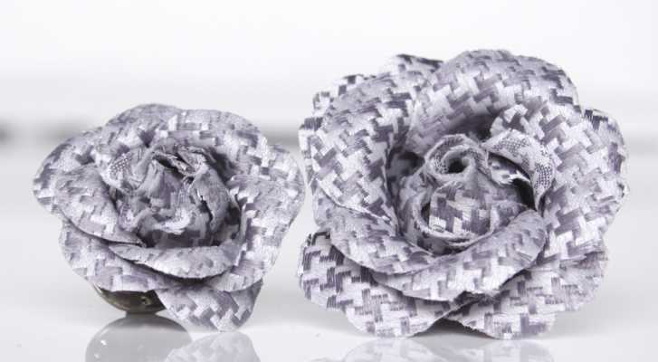 VBTA-10 VANNERS Boutonnière pied-de-poule gris argenté
