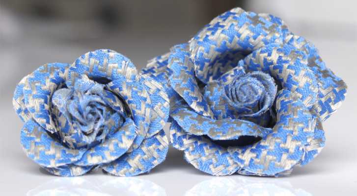 VBTA-12 VANNERS Boutonnière pied-de-poule bleu ciel