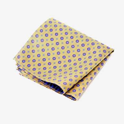 VANNERS Pochette Textile Usagée Motif Jaune