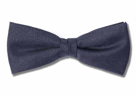 PBF-3 Nœud papillon bleu marine foncé en tissu Pentagono
