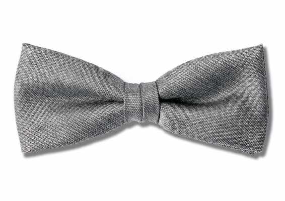 PBF-5 Noeud papillon gris en tissu Pentagono