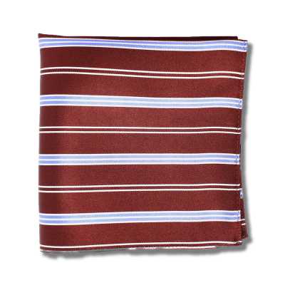 VCF-44 Pochette de costume, rayure en bordure, bordeaux, confectionnée en tissu VANNERS