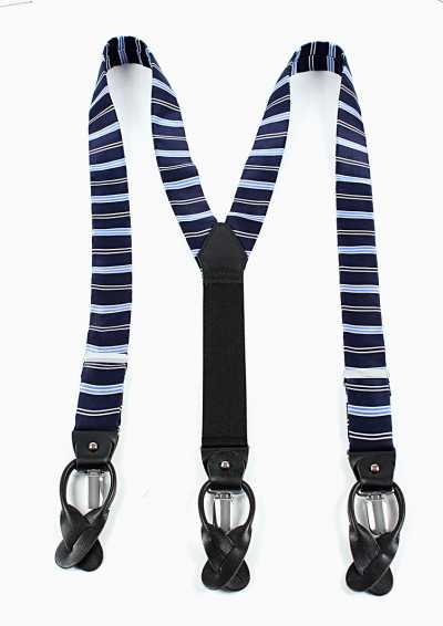 VSR-46 Bretelle en tissu VANNERS, à rayures, bleu marine