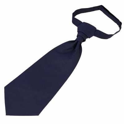 YT-304 Cravate ascot en soie japonaise (cravate euro), motif komon, bleu marine